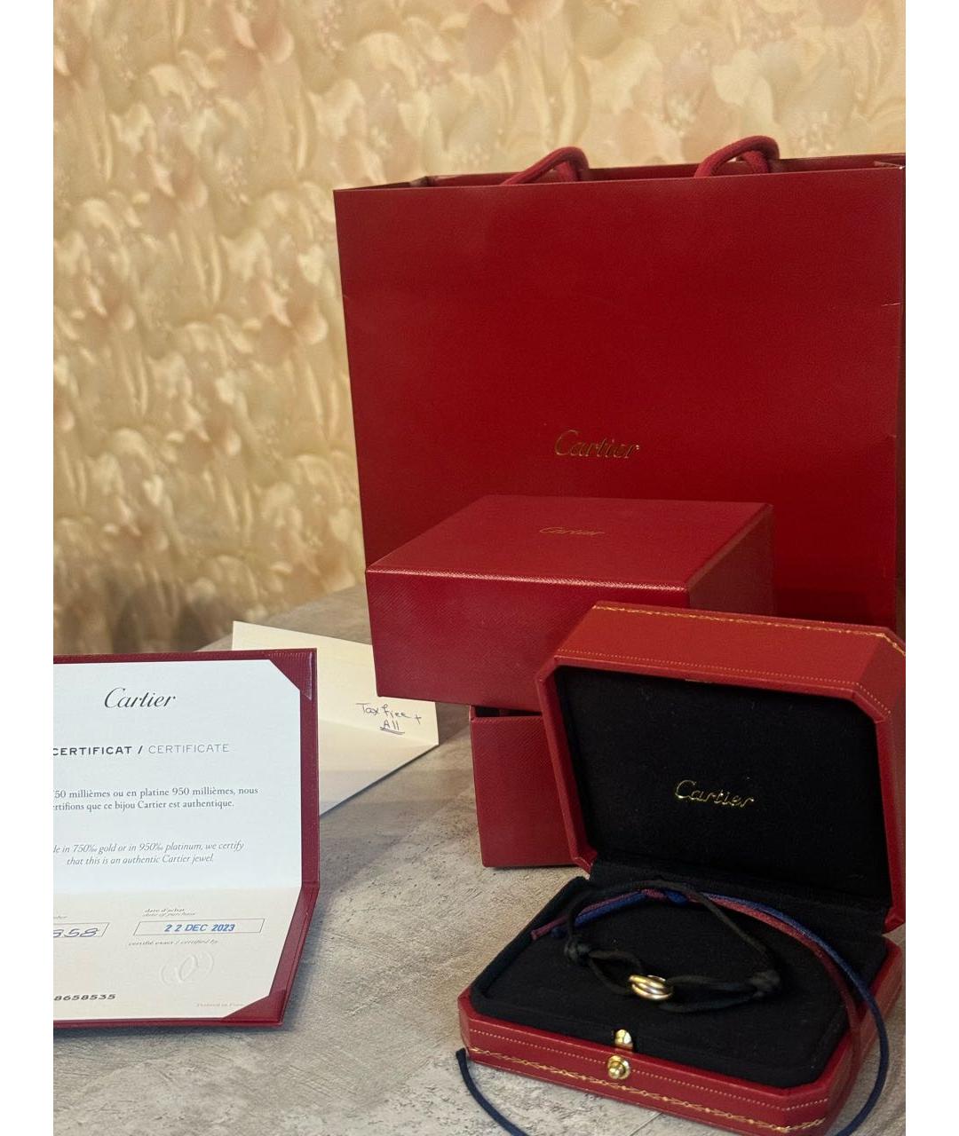 CARTIER Черный браслет из белого золота, фото 4