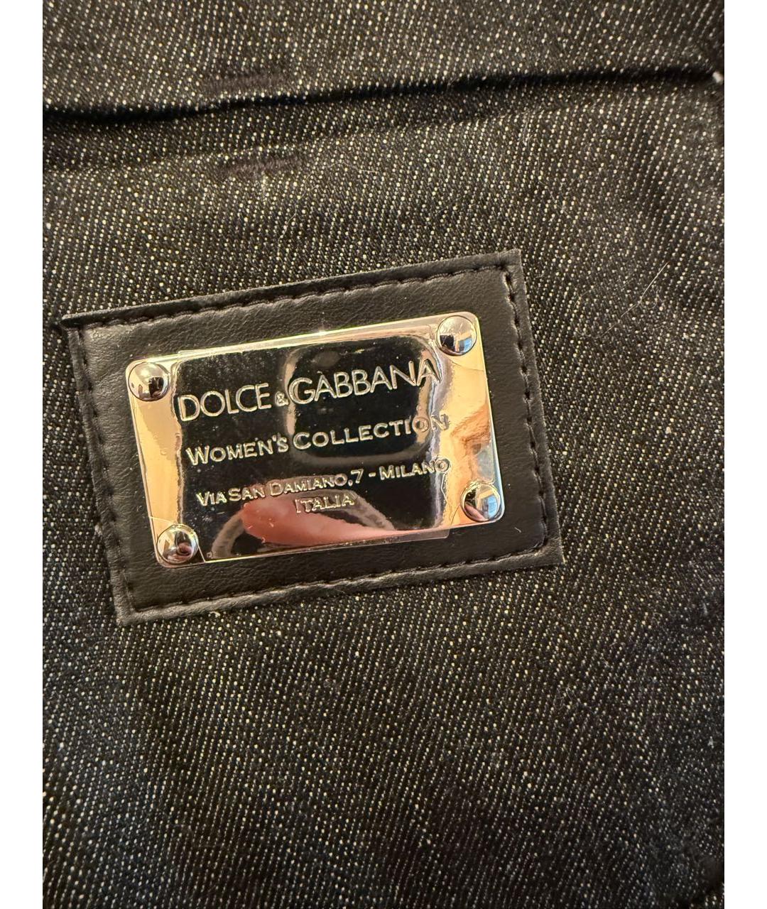 DOLCE&GABBANA Антрацитовые хлопко-эластановые джинсы слим, фото 5