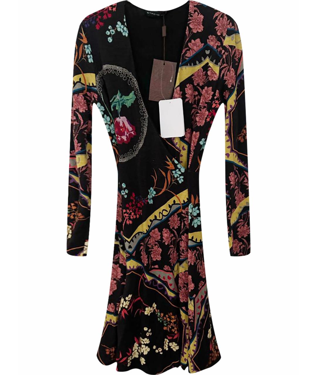 ETRO Черное шерстяное коктейльное платье, фото 1