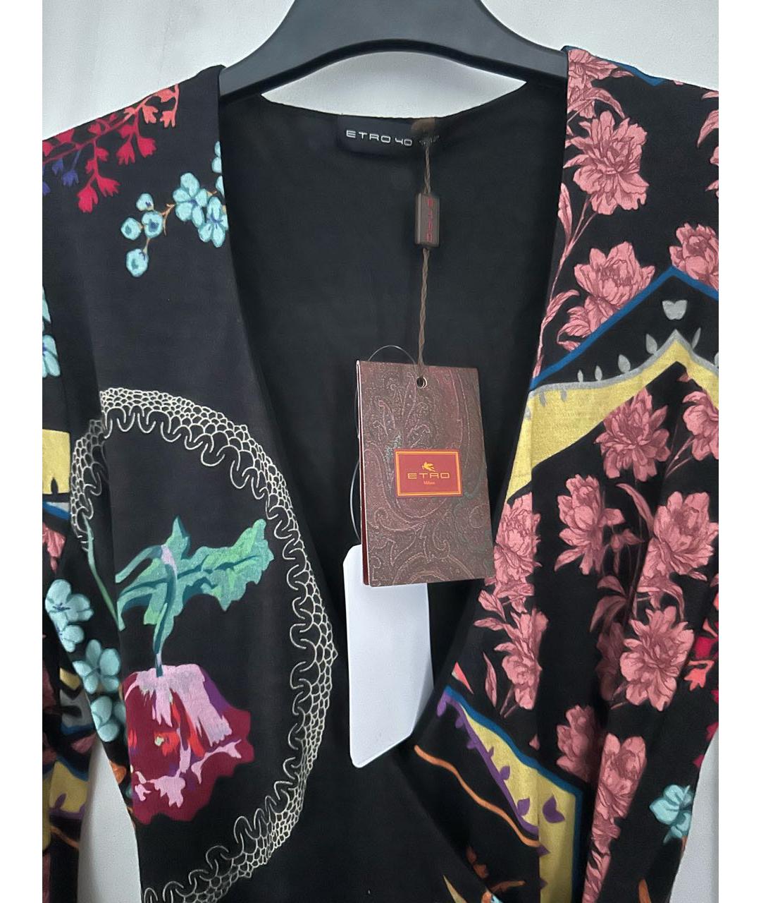 ETRO Черное шерстяное коктейльное платье, фото 3