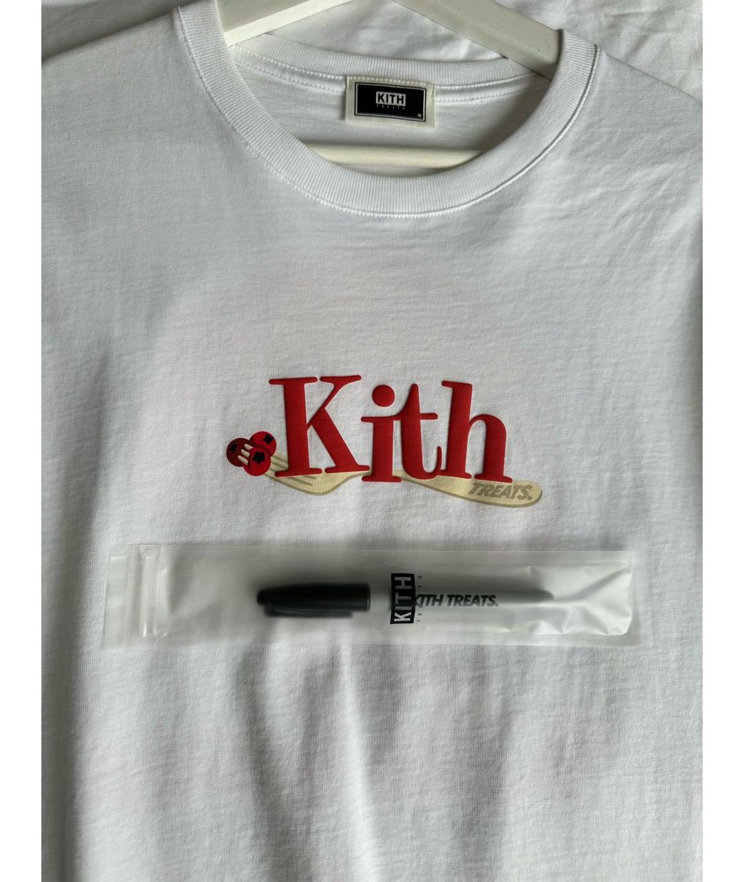KITH Белая хлопковая футболка, фото 6