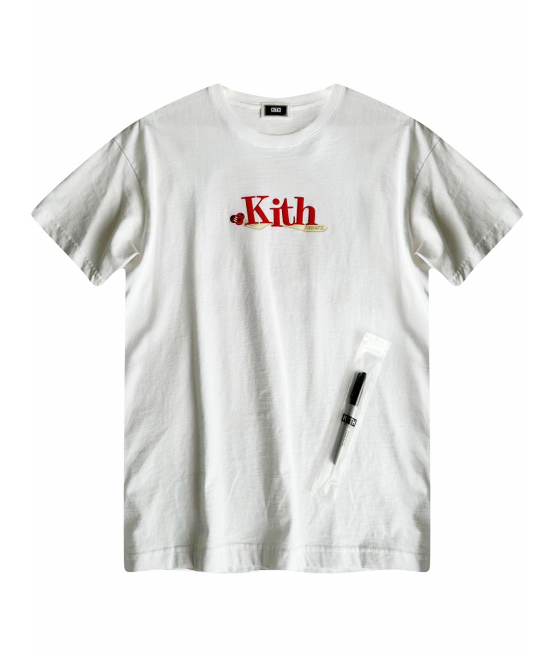 KITH Белая хлопковая футболка, фото 1