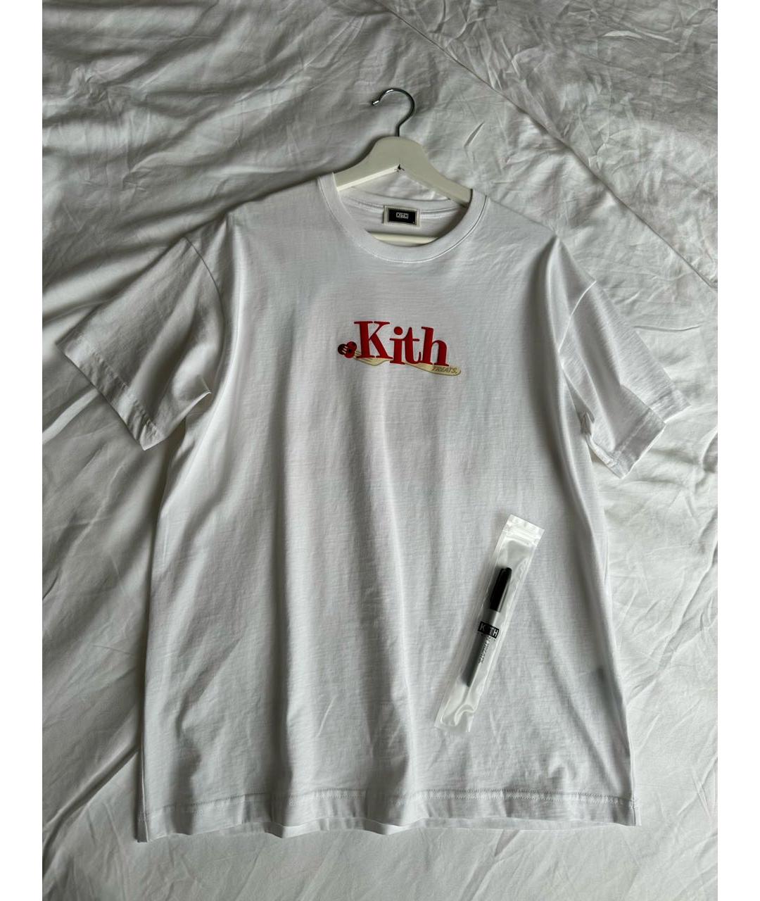KITH Белая хлопковая футболка, фото 7