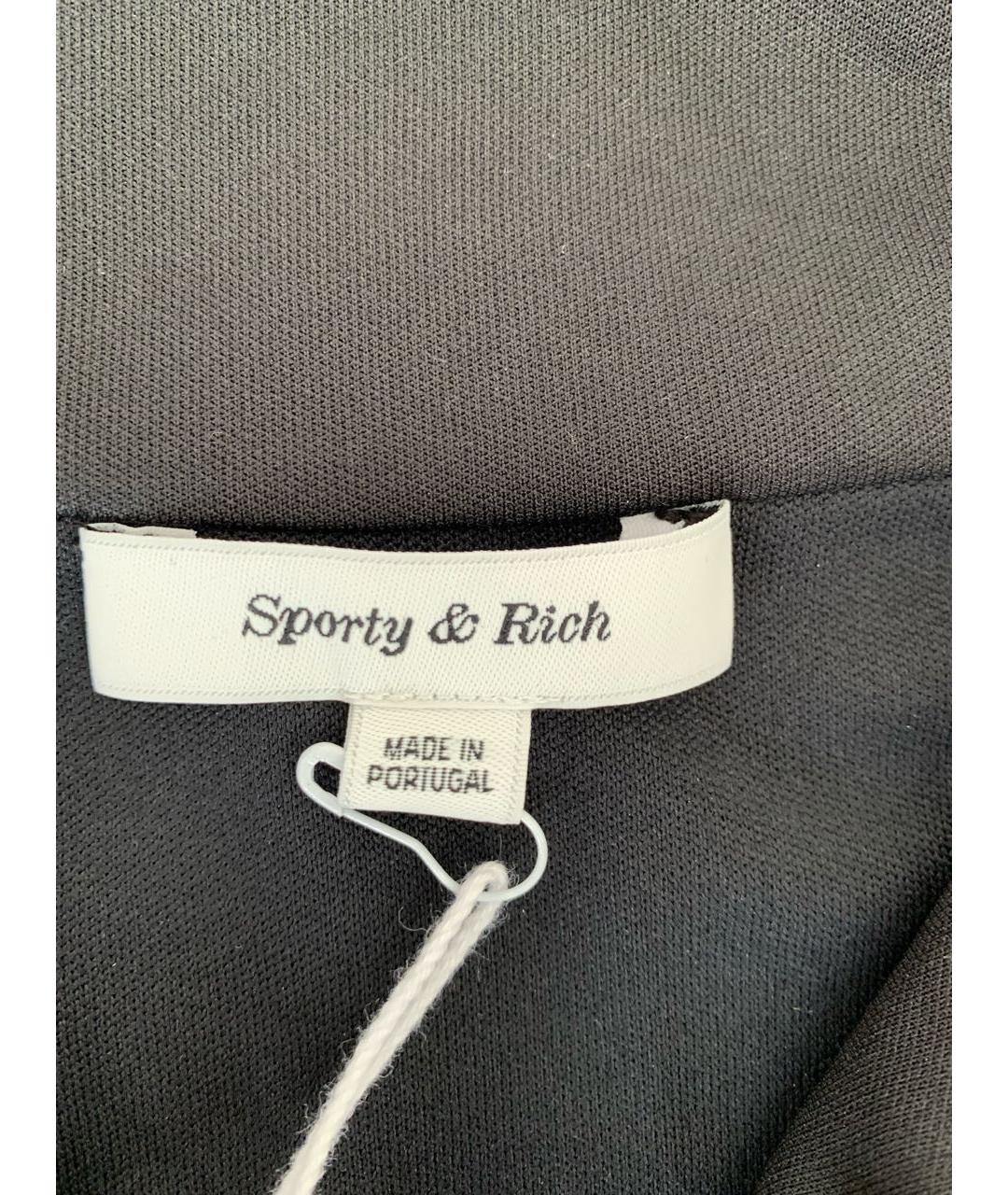 SPORTY AND RICH Черная спортивная куртка, фото 4