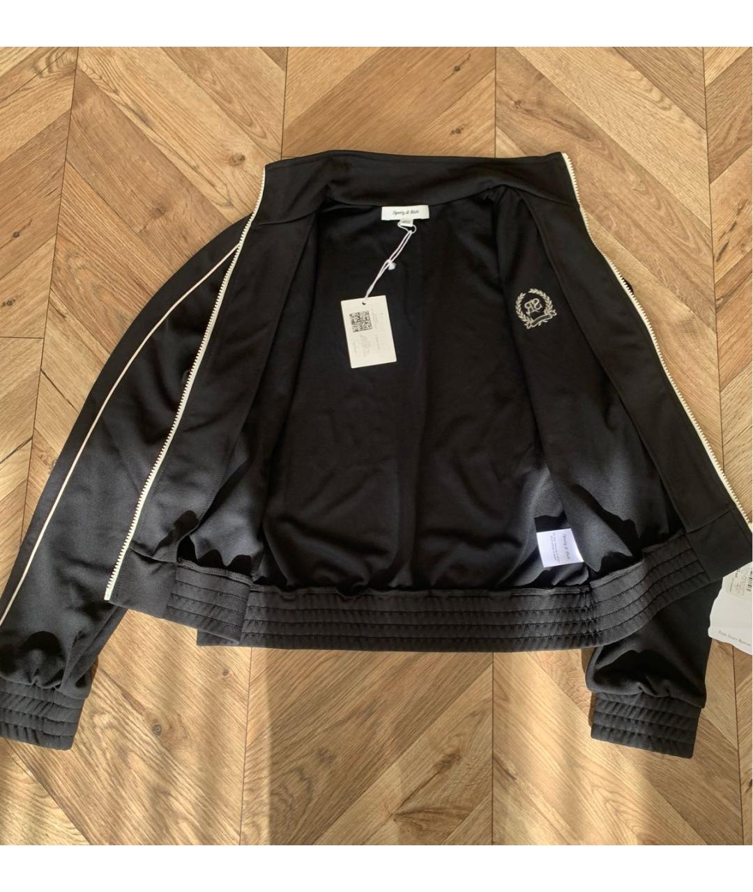 SPORTY AND RICH Черная спортивная куртка, фото 3