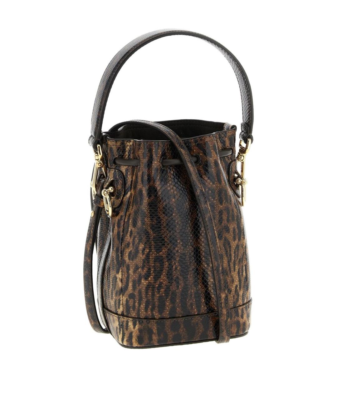 FENDI Коричневая кожаная сумка тоут, фото 4