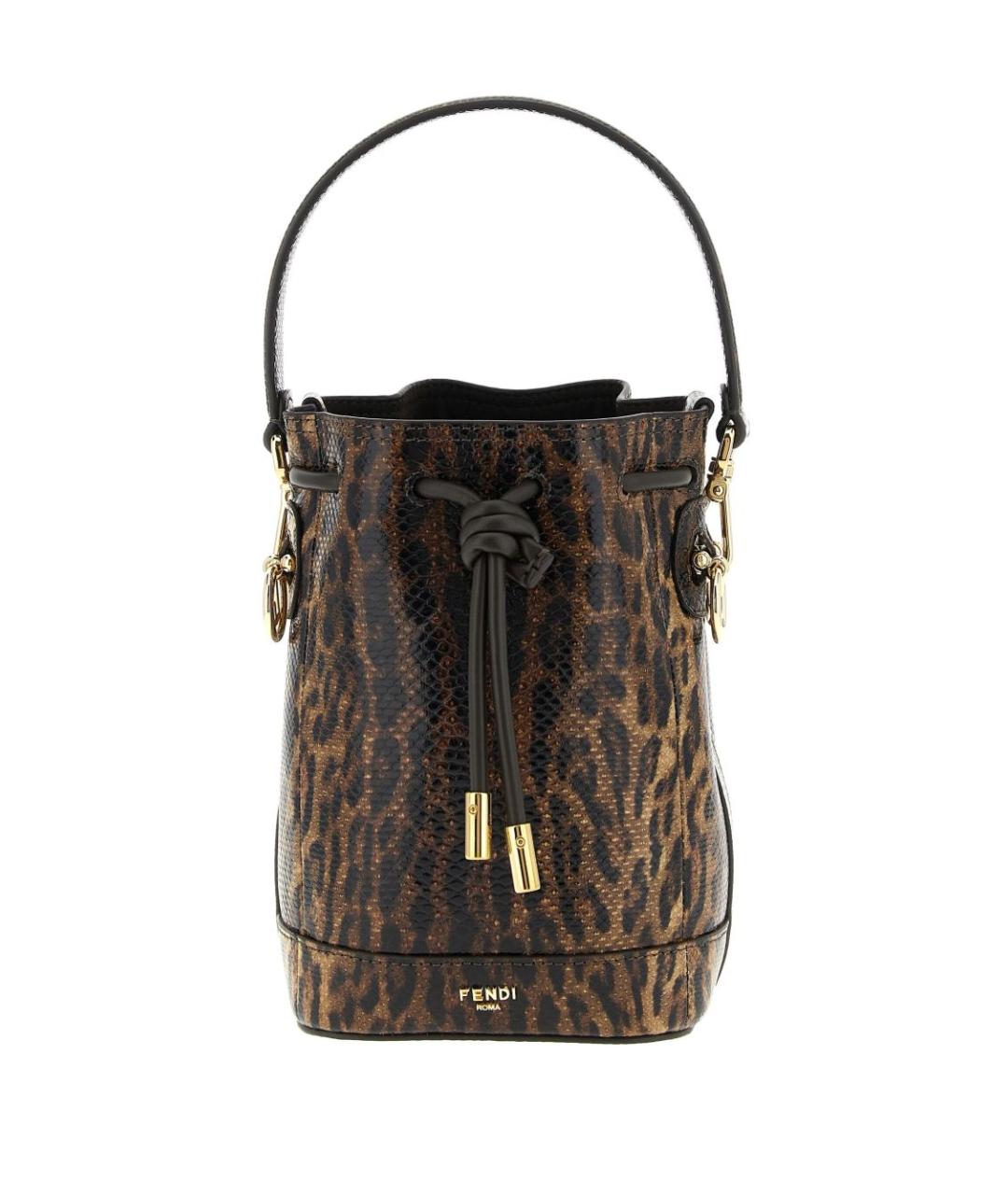 FENDI Коричневая кожаная сумка тоут, фото 1