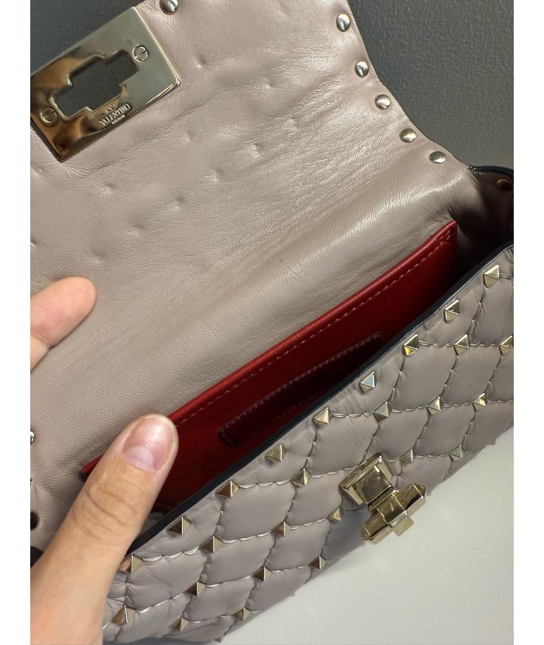 VALENTINO Бежевая кожаная поясная сумка, фото 4