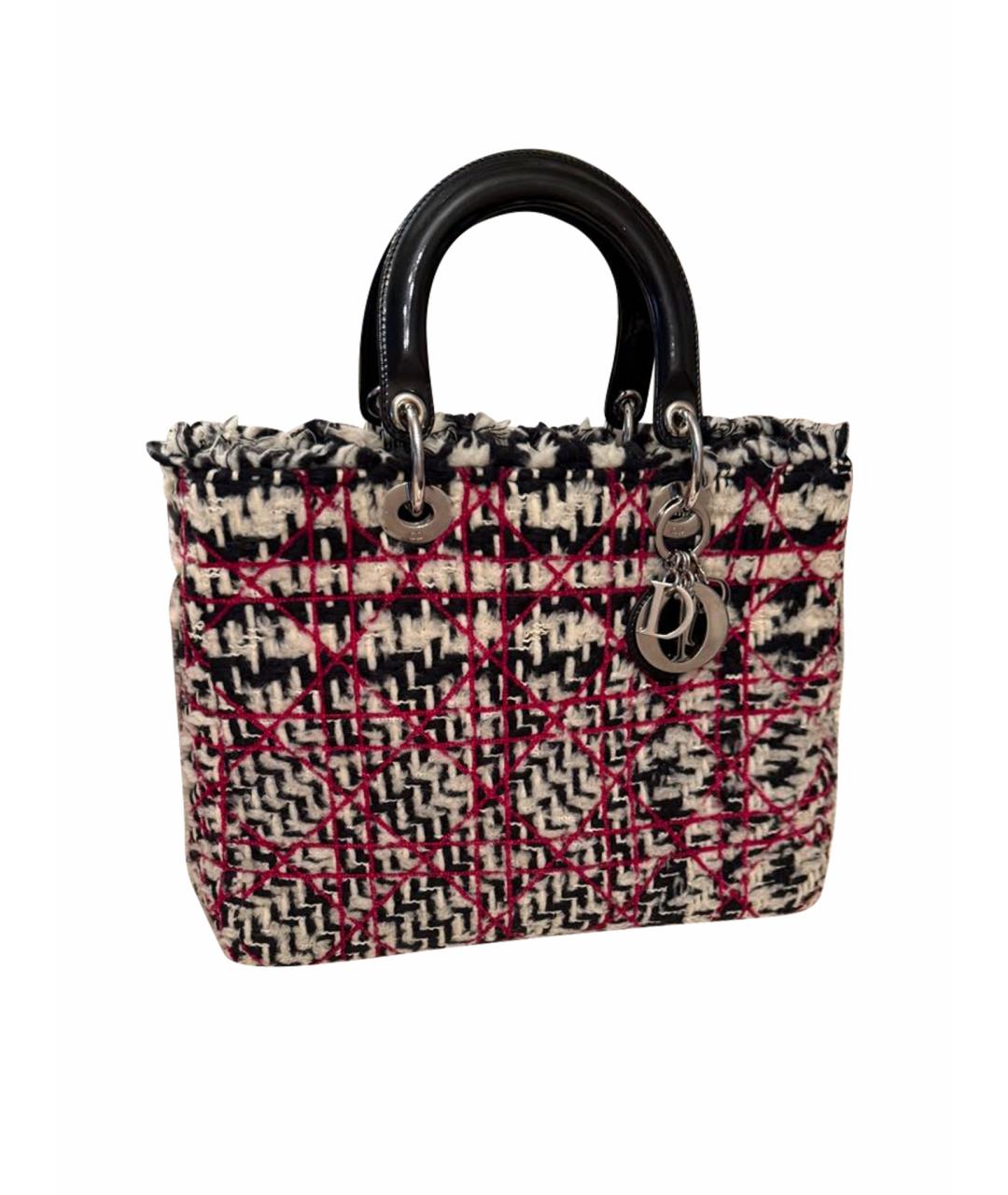 CHRISTIAN DIOR Мульти твидовая сумка с короткими ручками, фото 1