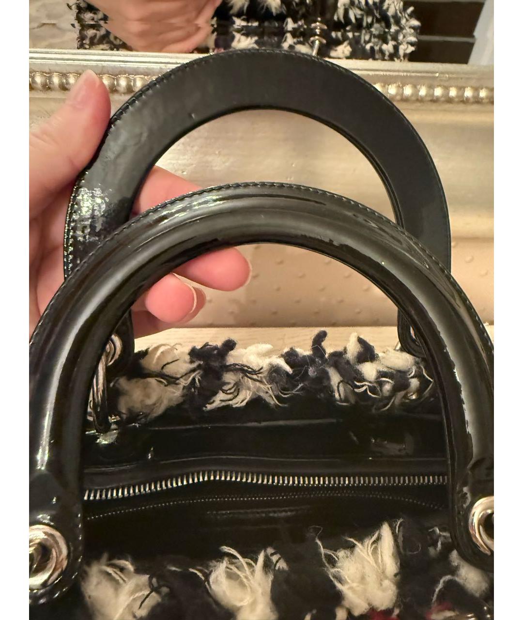 CHRISTIAN DIOR Мульти твидовая сумка с короткими ручками, фото 4