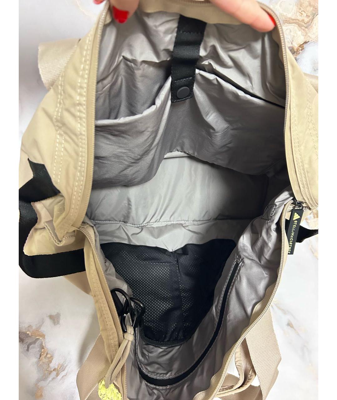 ADIDAS BY STELLA MCCARTNEY Бежевая тканевая дорожная/спортивная сумка, фото 5