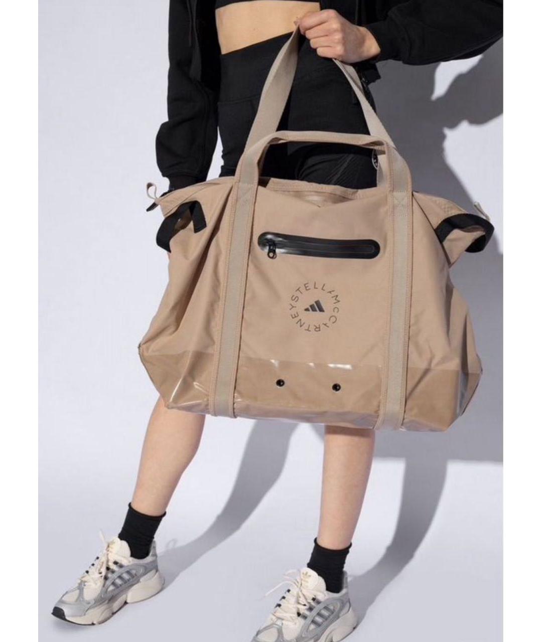 ADIDAS BY STELLA MCCARTNEY Бежевая тканевая дорожная/спортивная сумка, фото 4