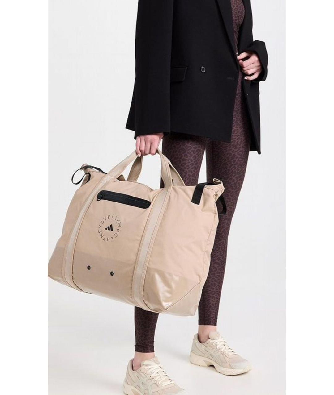 ADIDAS BY STELLA MCCARTNEY Бежевая тканевая дорожная/спортивная сумка, фото 2