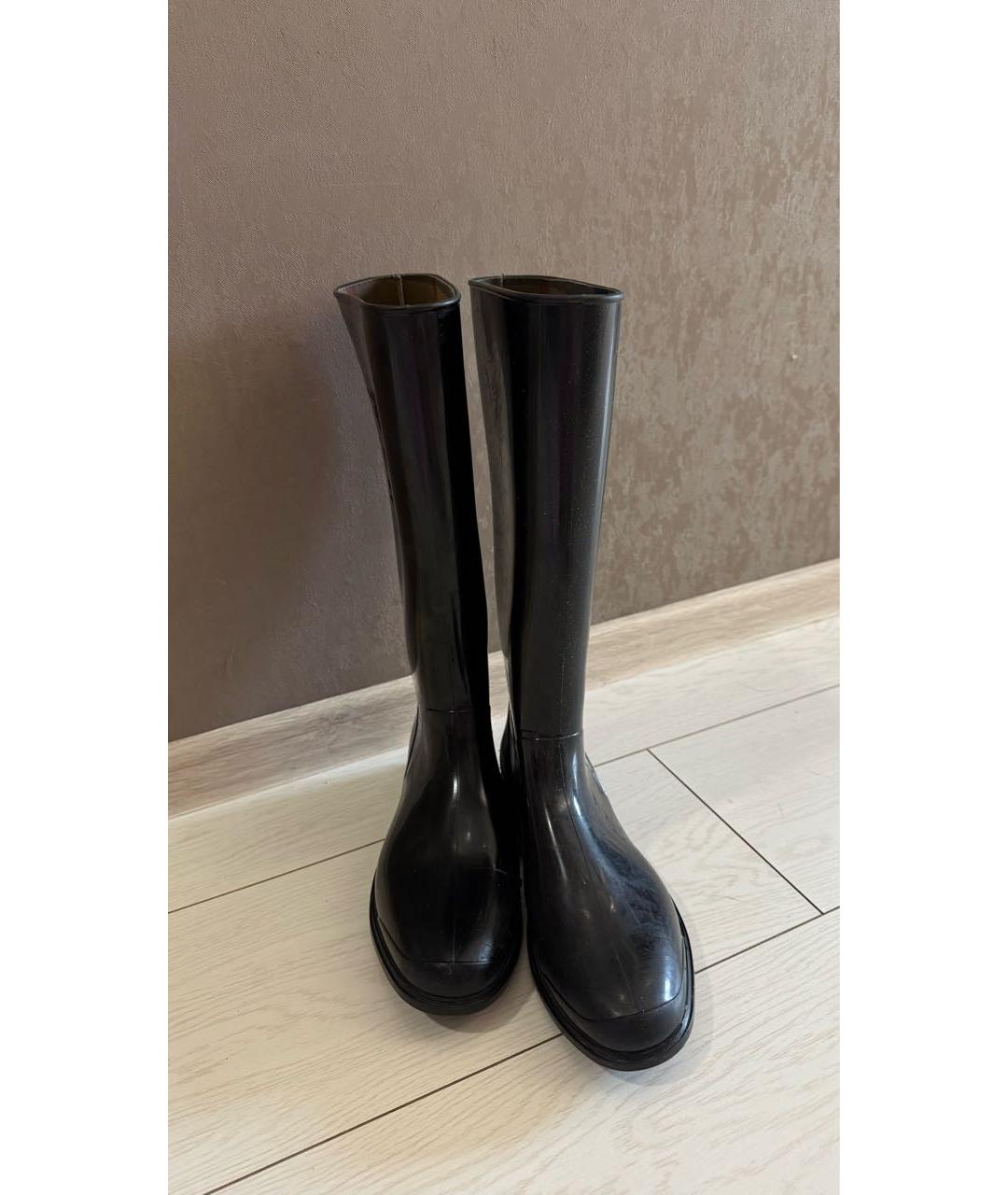 BURBERRY Черные резиновые сапоги, фото 2