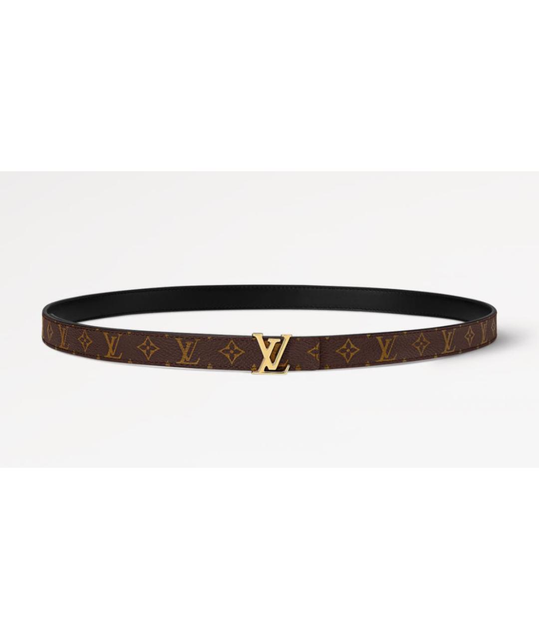 LOUIS VUITTON Коричневый кожаный ремень, фото 5
