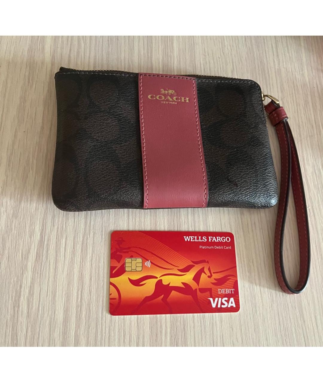 COACH Коричневый кошелек, фото 2