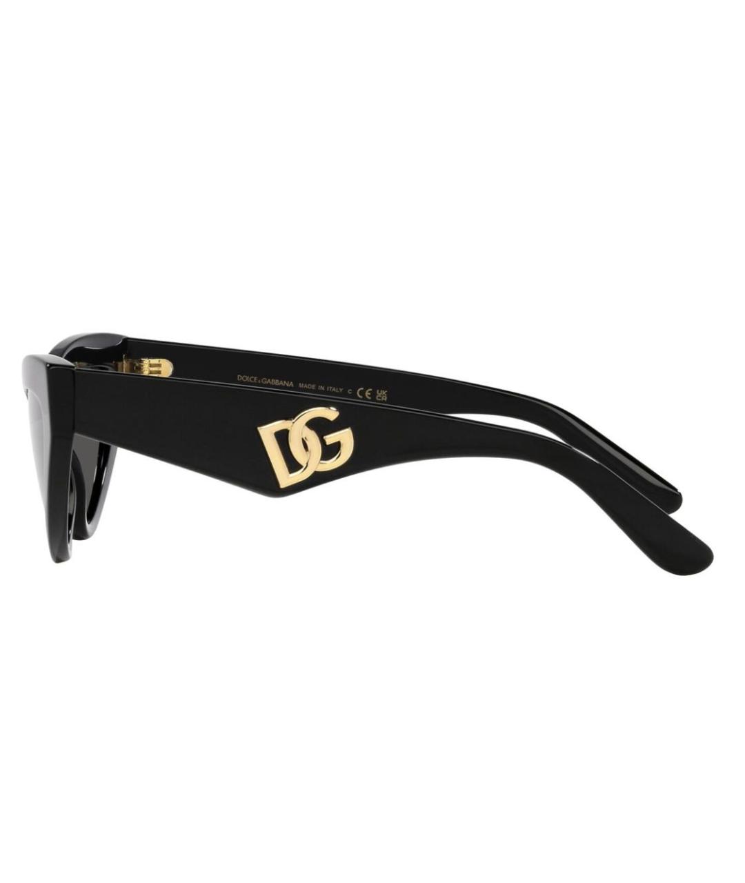 DOLCE&GABBANA Черные пластиковые солнцезащитные очки, фото 3