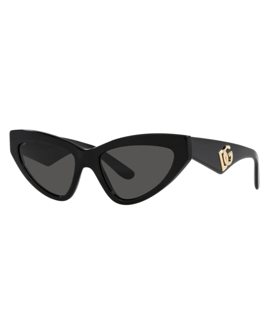 DOLCE&GABBANA Черные пластиковые солнцезащитные очки, фото 2