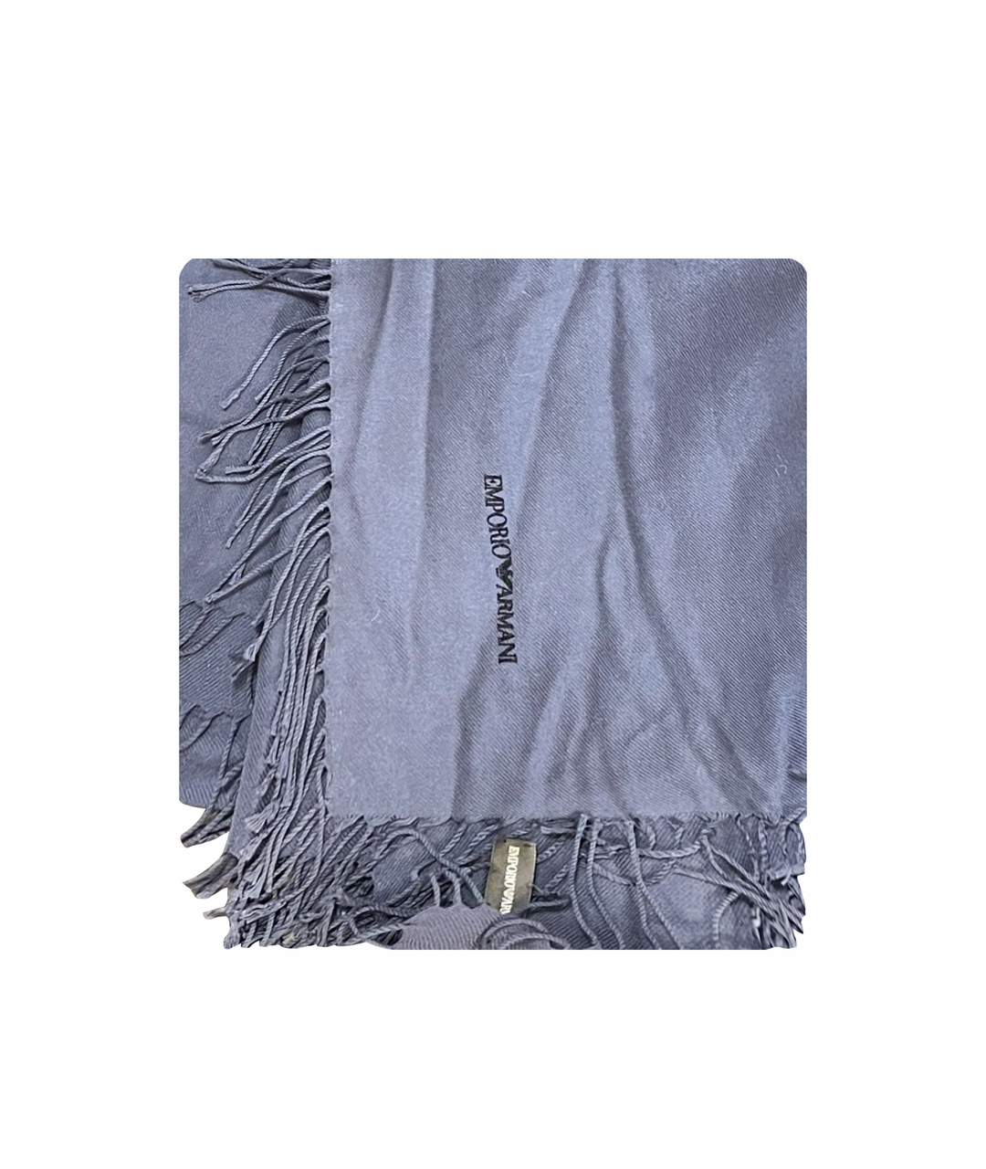 ARMANI EXCHANGE Темно-синий кашемировый шарф, фото 1