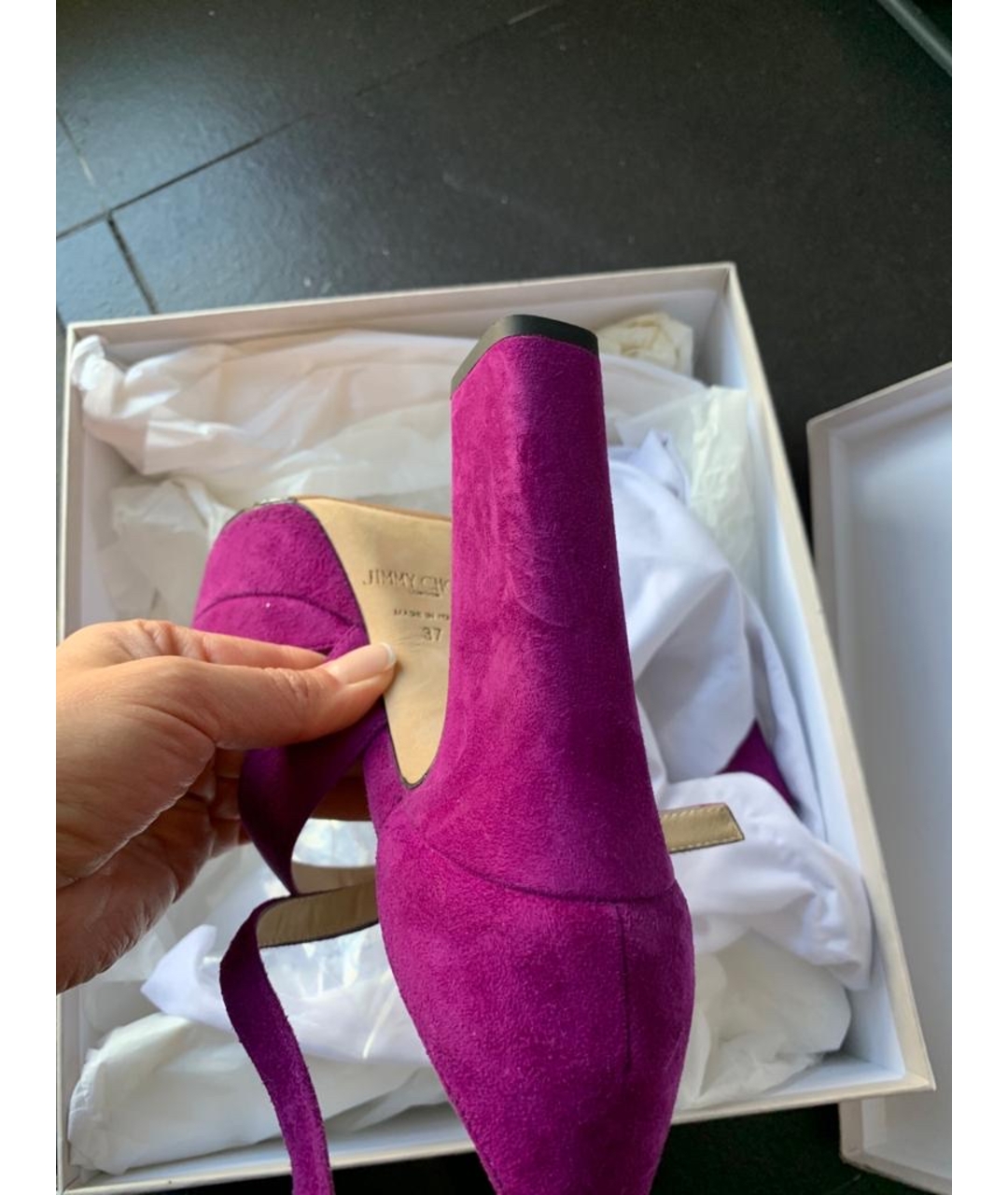 JIMMY CHOO Фиолетовые замшевые туфли, фото 3