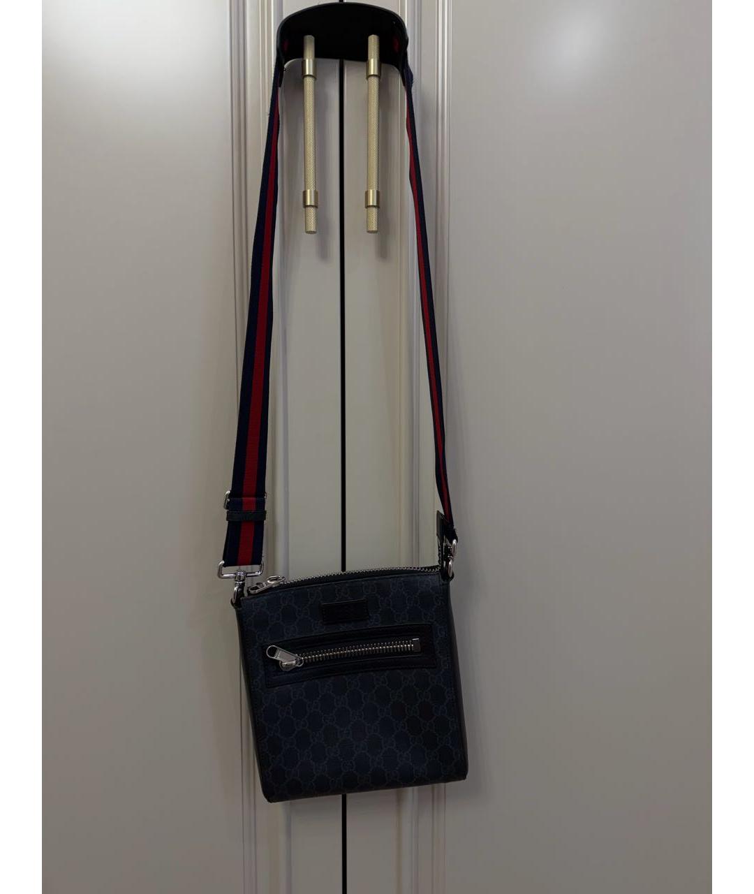 GUCCI Черная сумка на плечо из искусственной кожи, фото 7