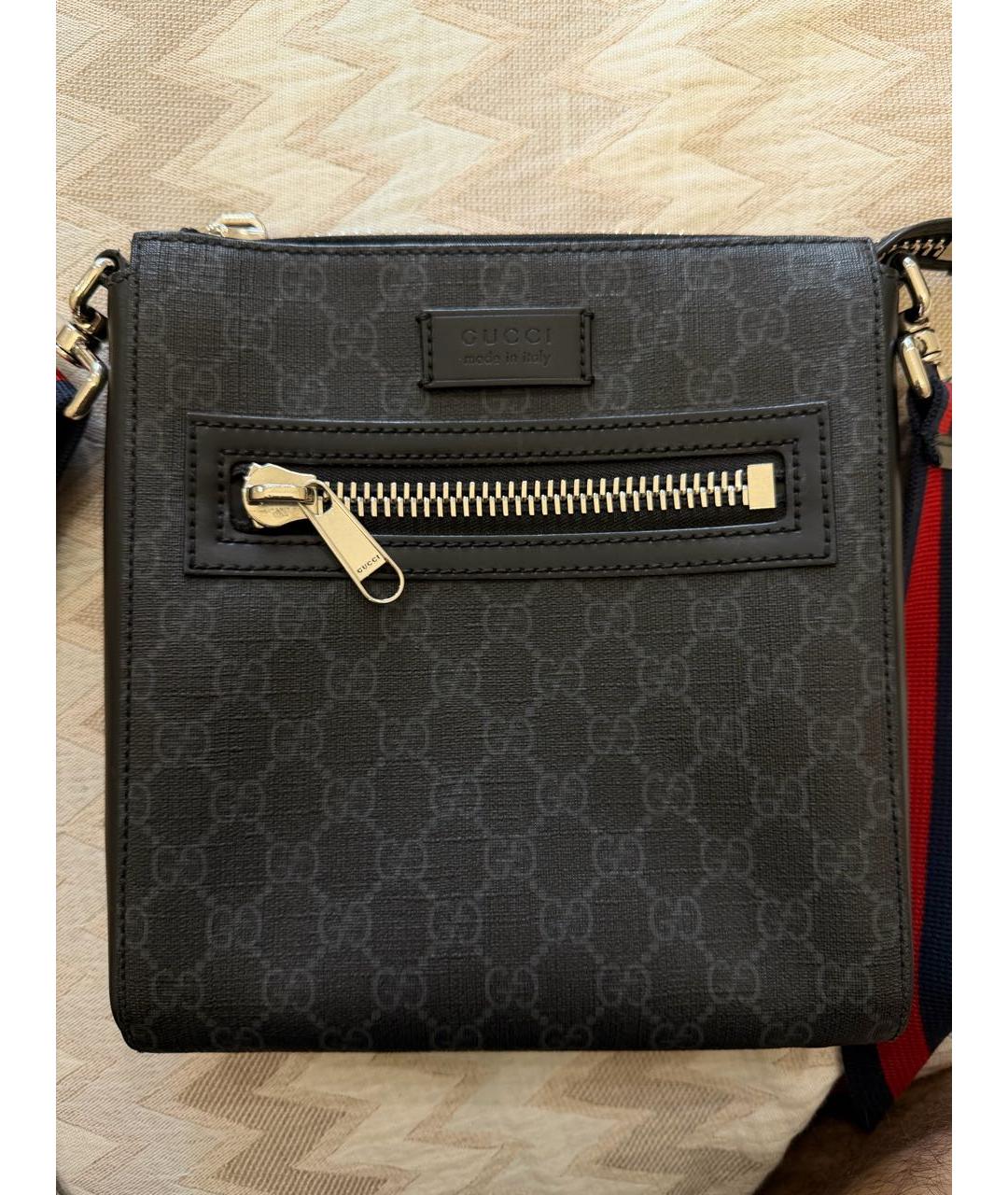 GUCCI Черная сумка на плечо из искусственной кожи, фото 2