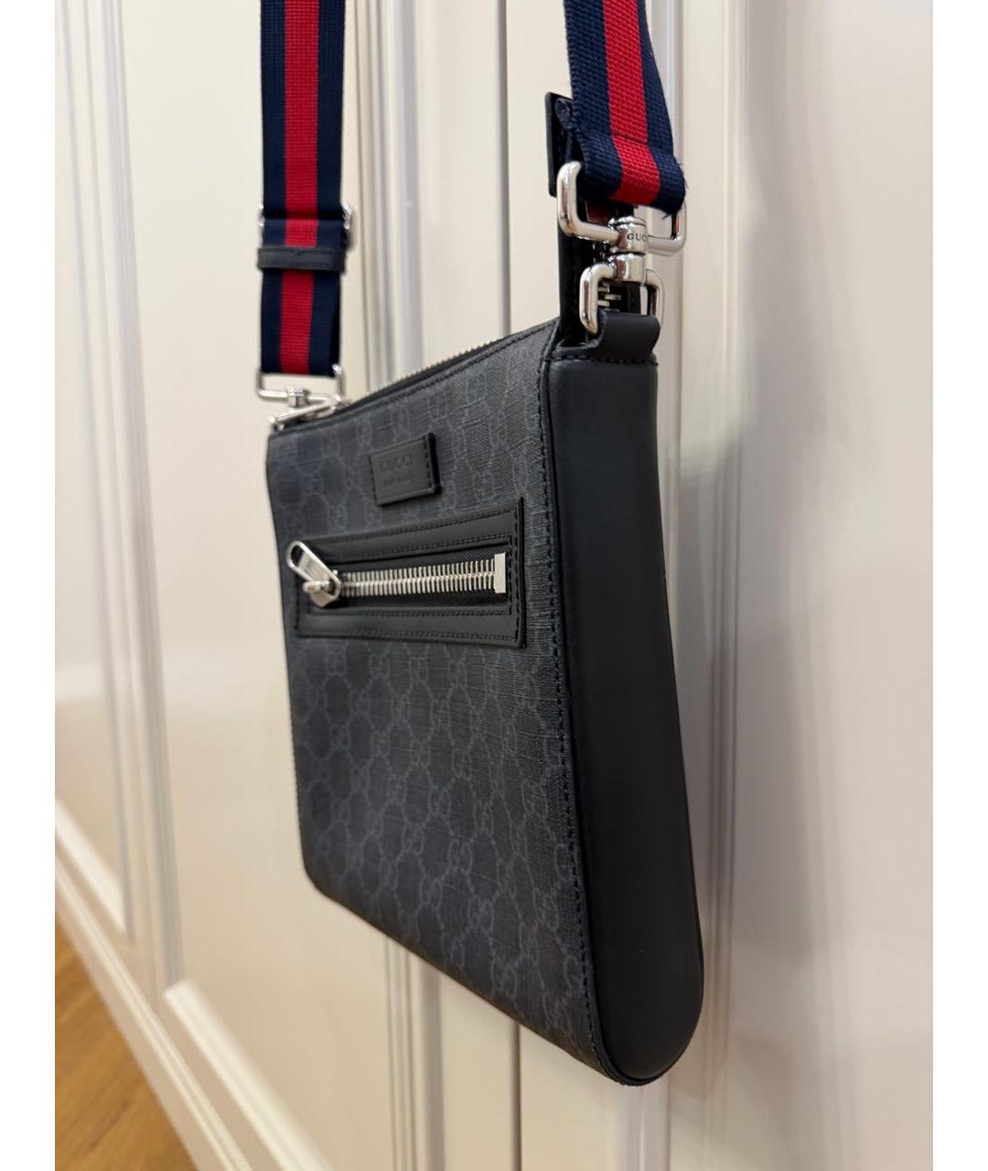 GUCCI Черная сумка на плечо из искусственной кожи, фото 5