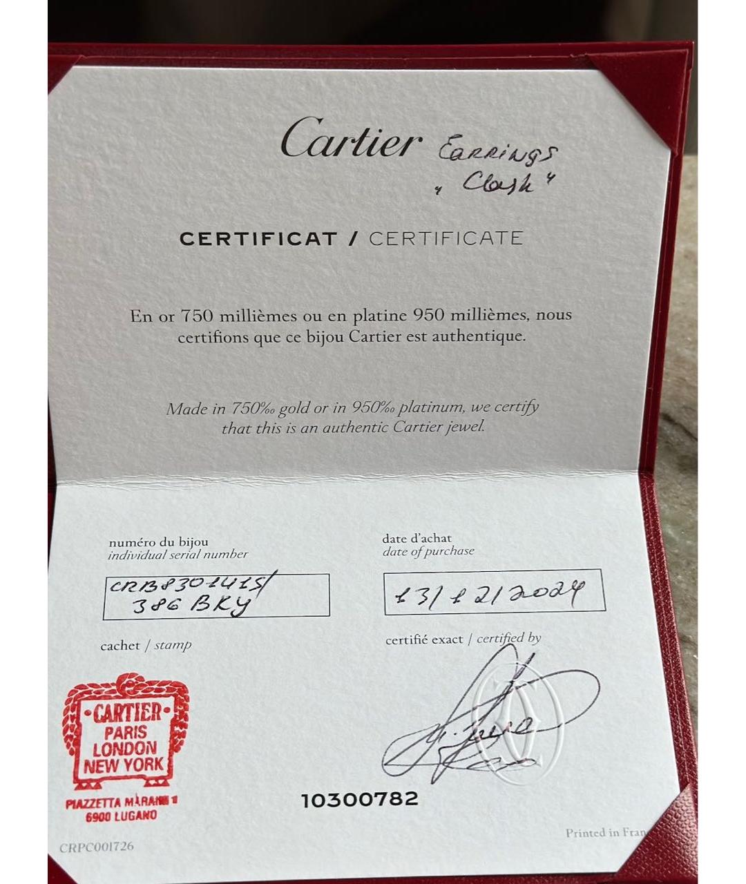 CARTIER Золотые серьги из розового золота, фото 8