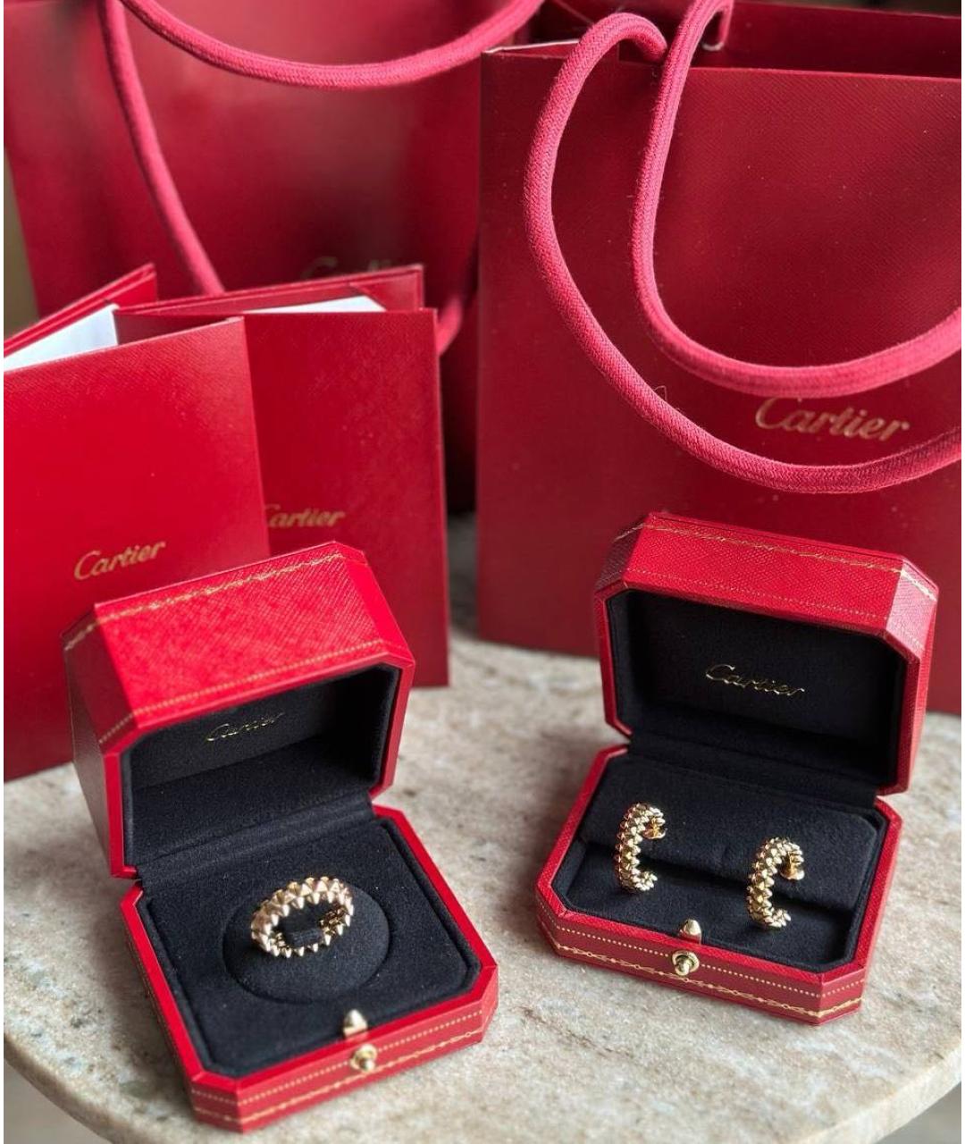 CARTIER Золотые серьги из розового золота, фото 2