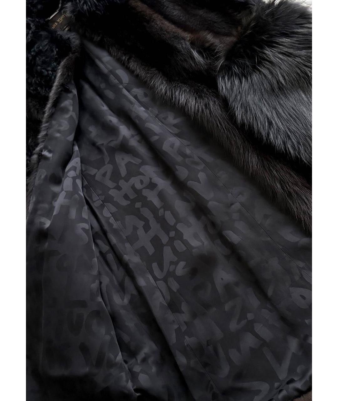 LOUIS VUITTON Черный меховой жилет, фото 4