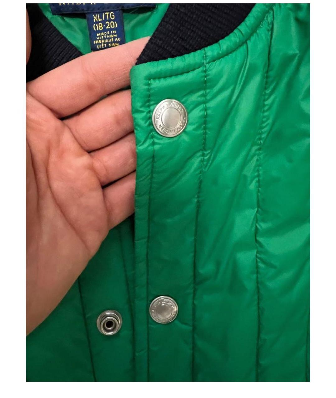 POLO RALPH LAUREN Зеленая синтетическая куртка, фото 4