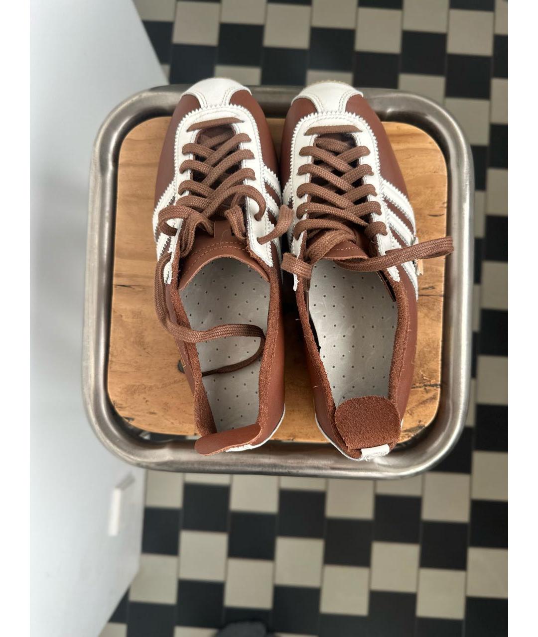 ADIDAS Коричневые кожаные кеды, фото 6