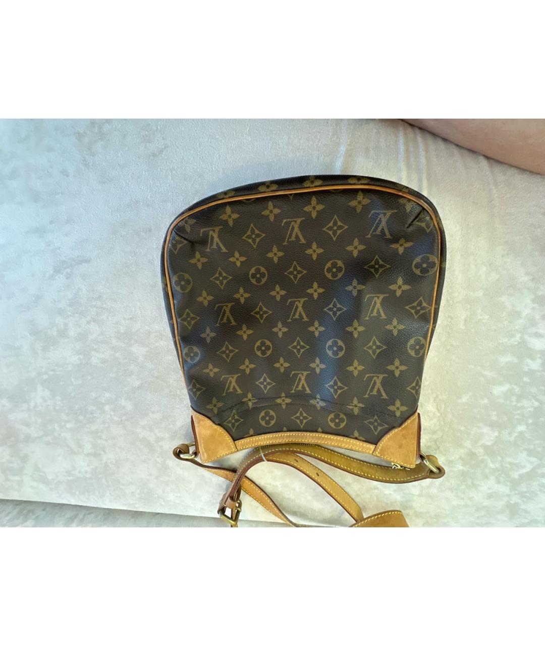 LOUIS VUITTON Коричневая кожаная сумка через плечо, фото 6