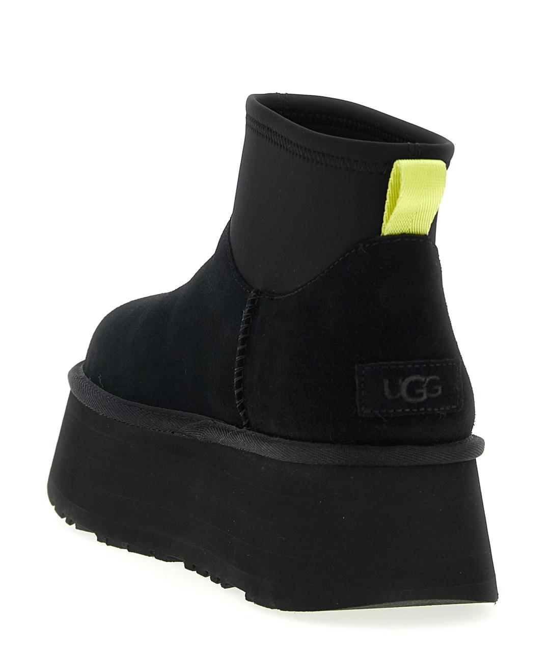 UGG AUSTRALIA Черные кожаные ботинки, фото 3