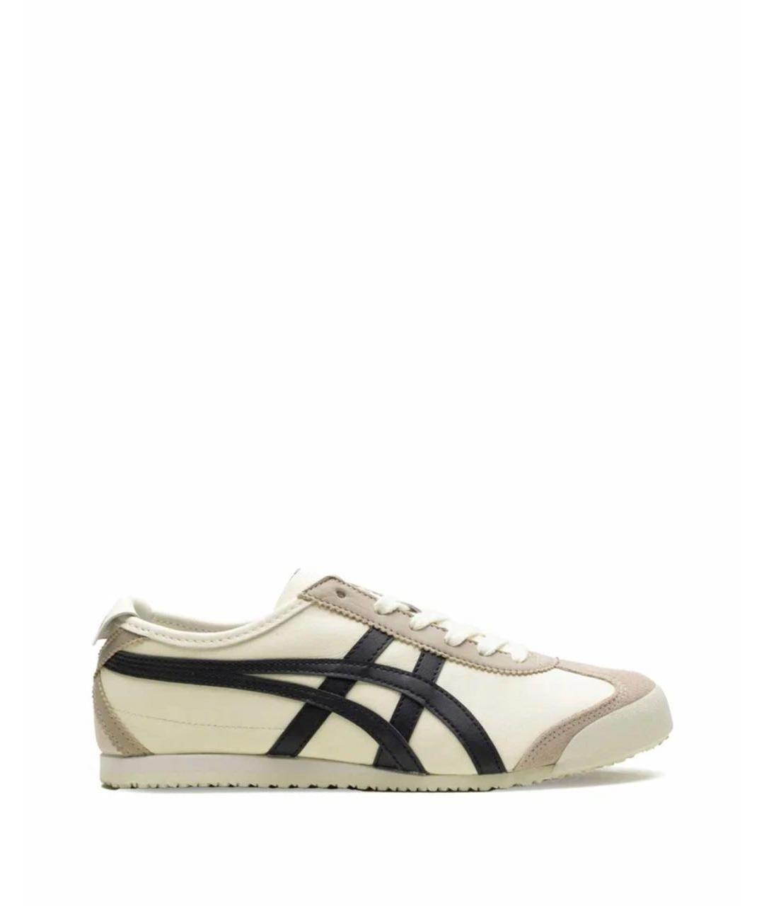 ONITSUKA TIGER Бежевые кожаные низкие кроссовки / кеды, фото 1