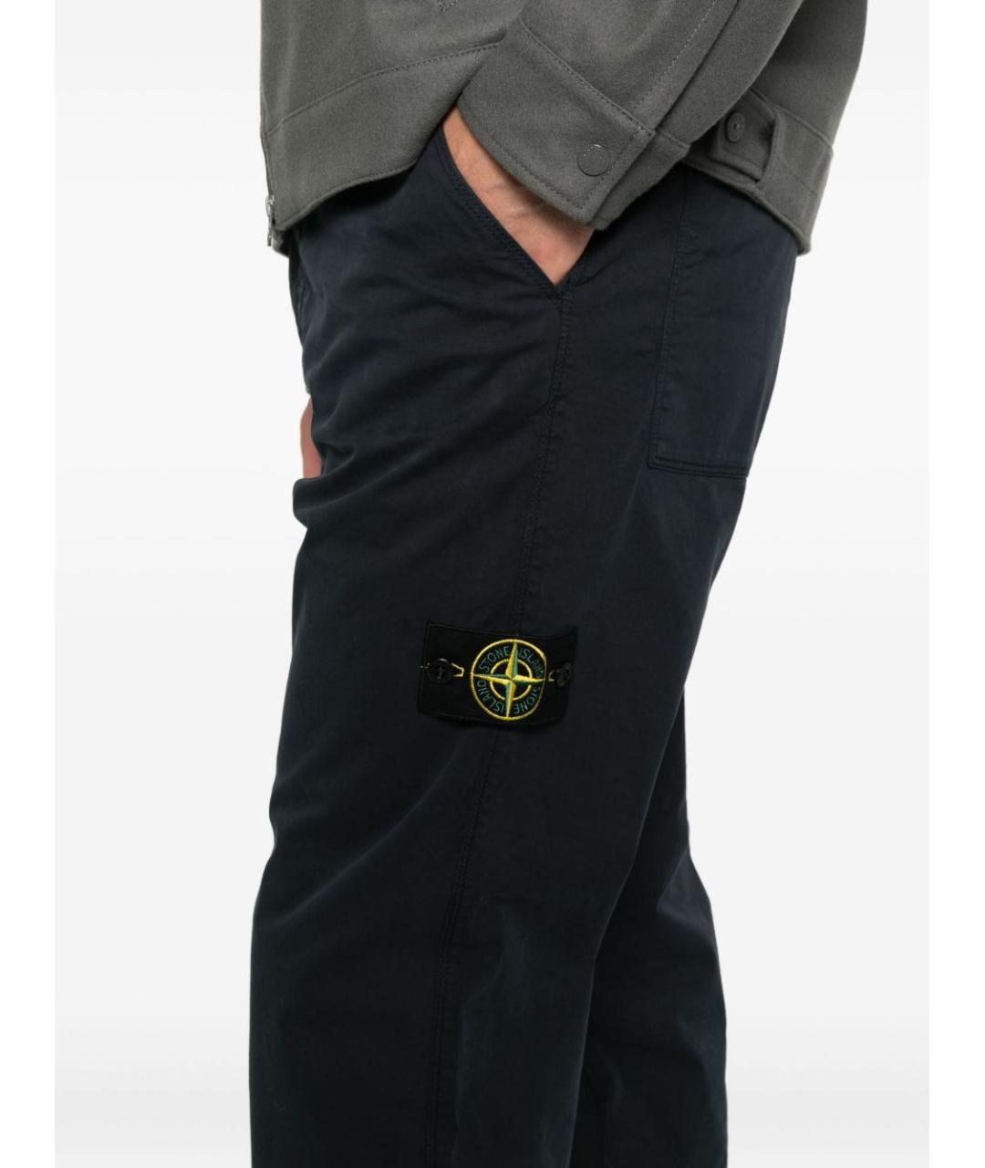 STONE ISLAND Синие повседневные брюки, фото 5