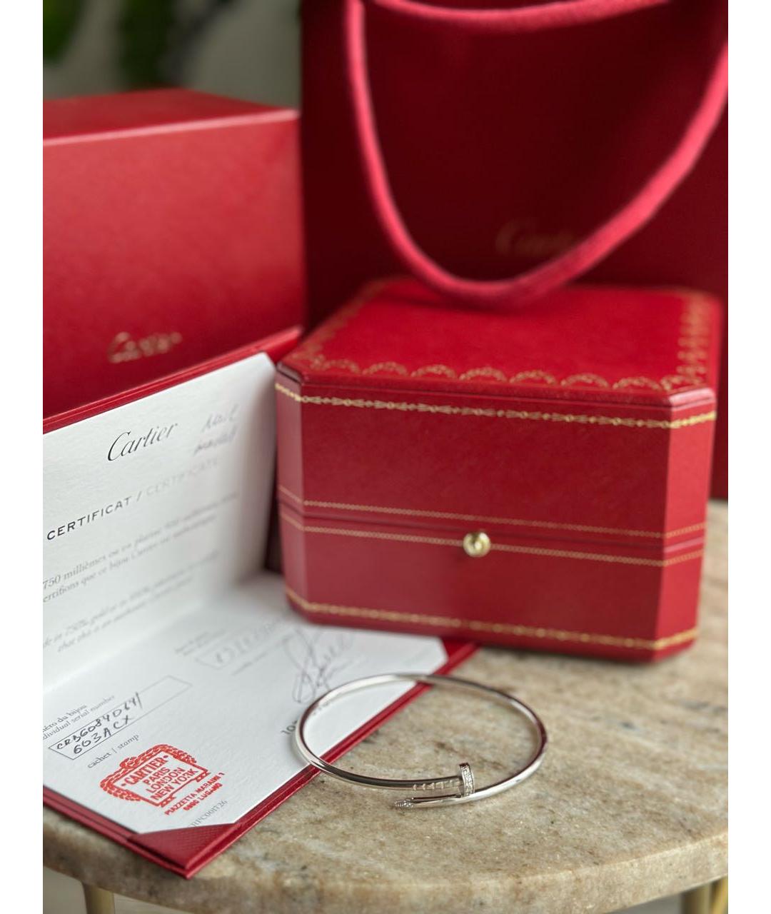 CARTIER Серый браслет из белого золота, фото 2