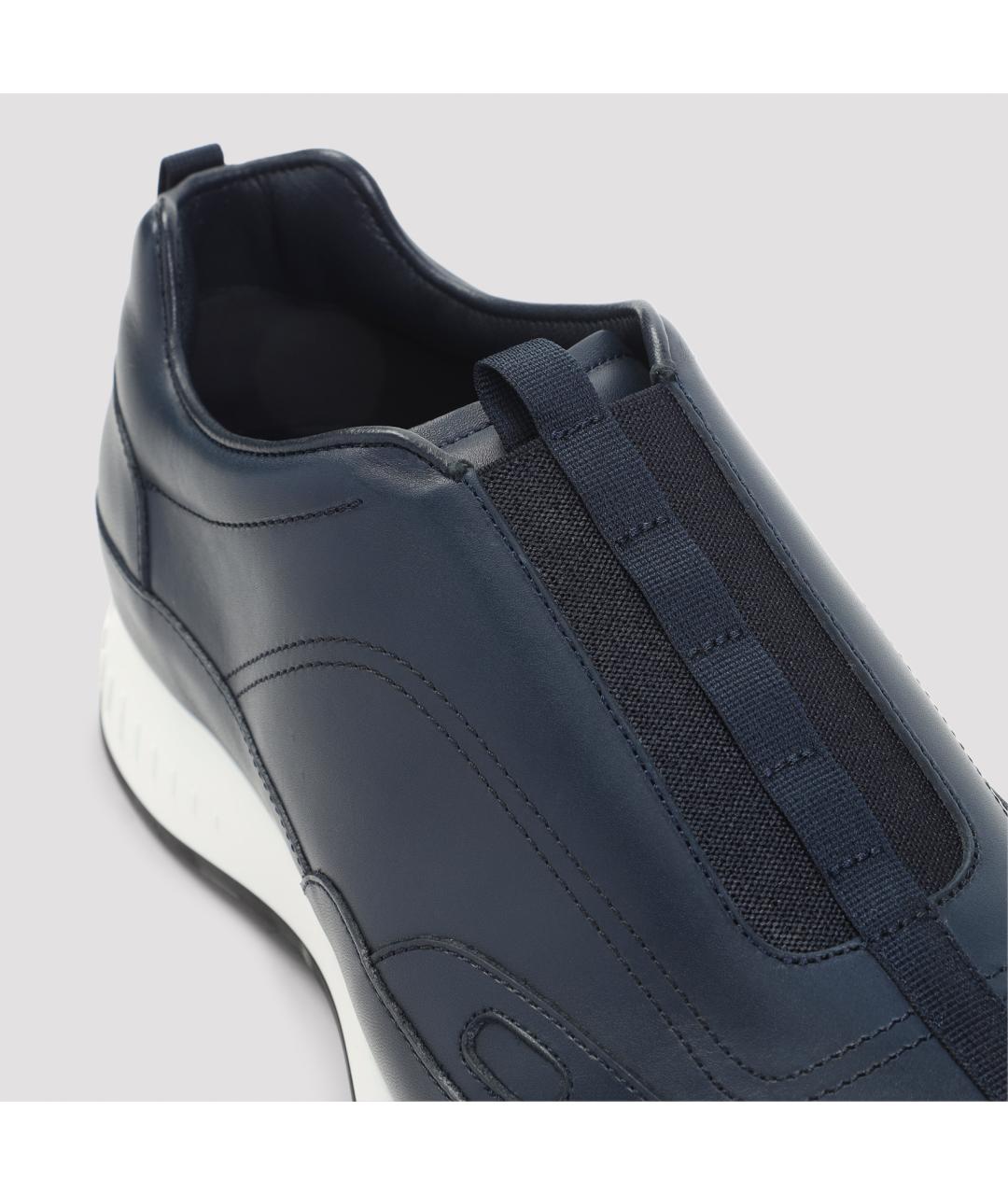 JOHN LOBB Синие кожаные низкие кроссовки / кеды, фото 6