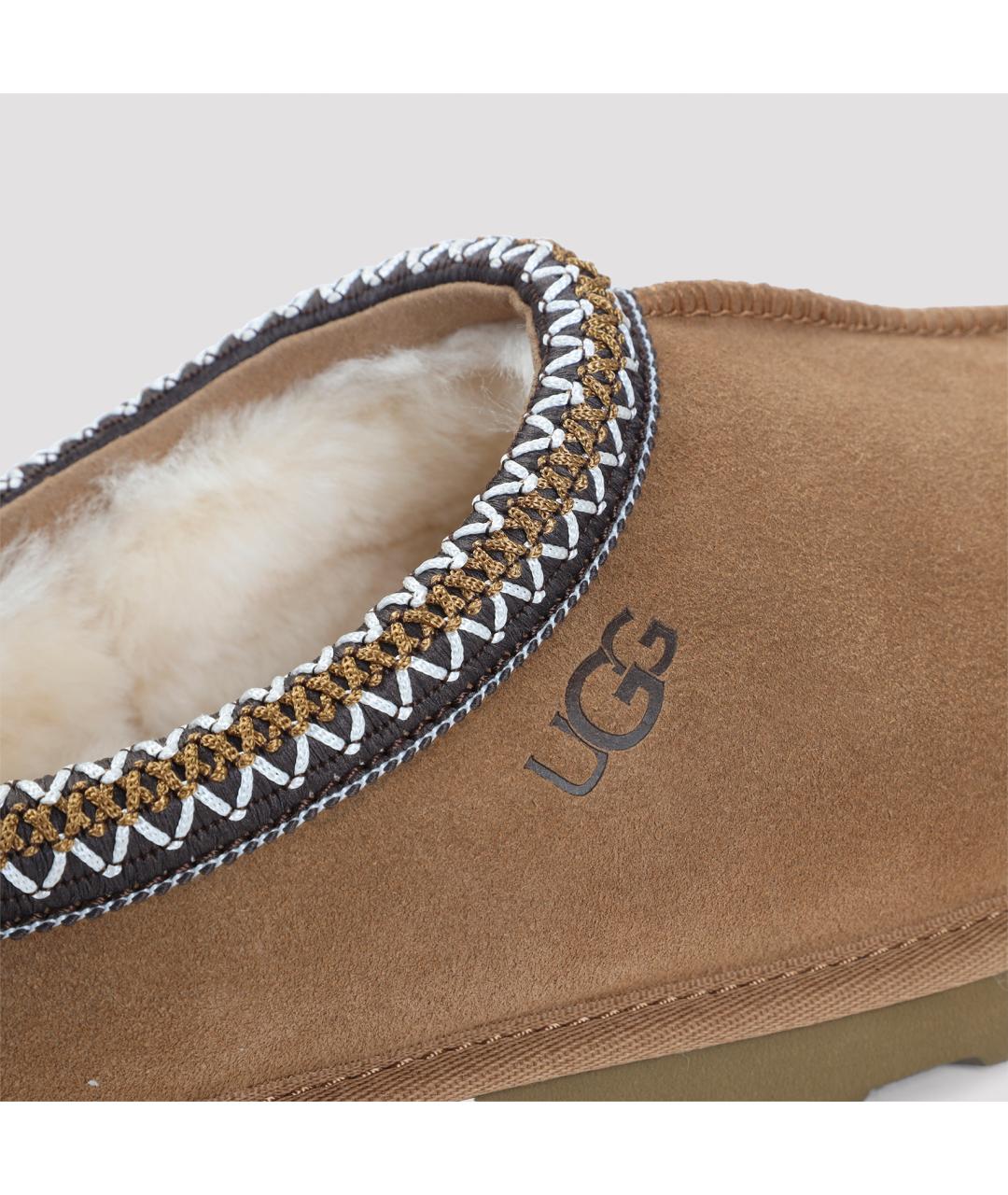 UGG AUSTRALIA Коричневые кожаные низкие ботинки, фото 6