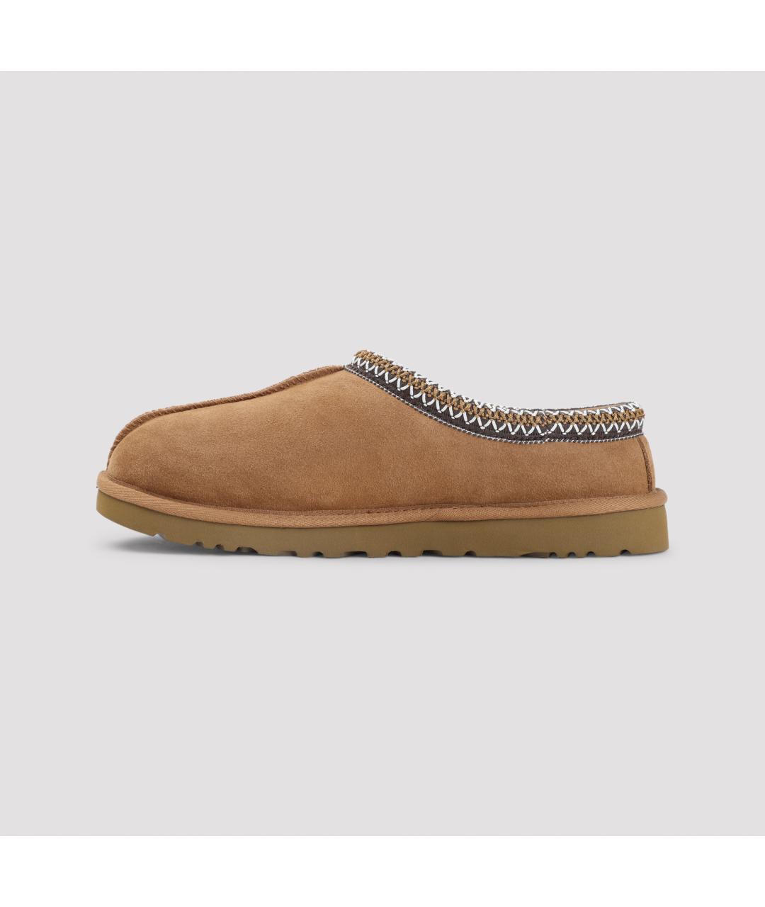 UGG AUSTRALIA Коричневые кожаные низкие ботинки, фото 4