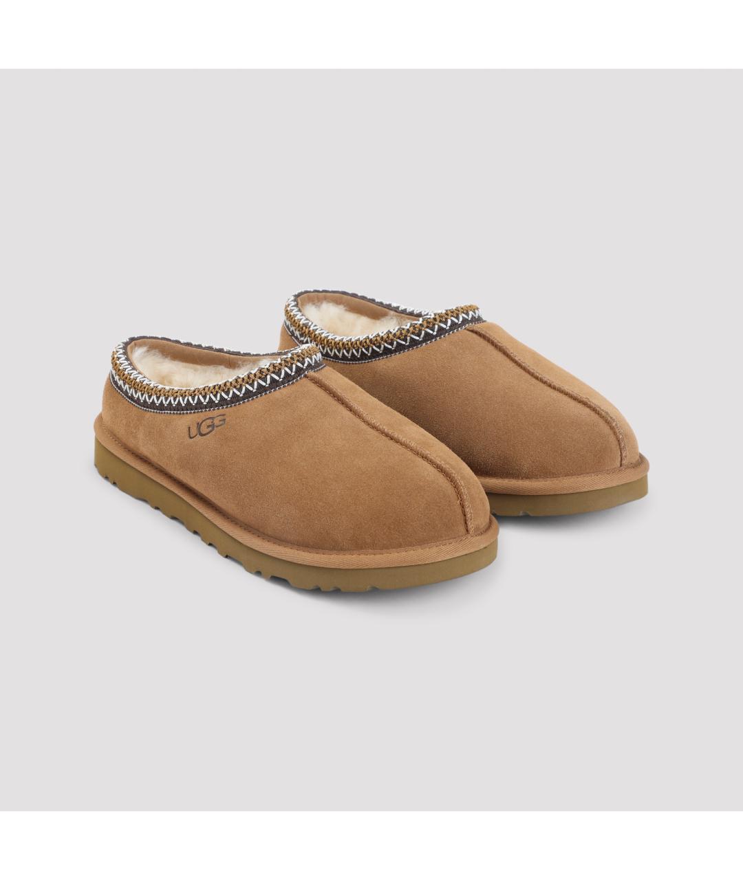 UGG AUSTRALIA Коричневые кожаные низкие ботинки, фото 5