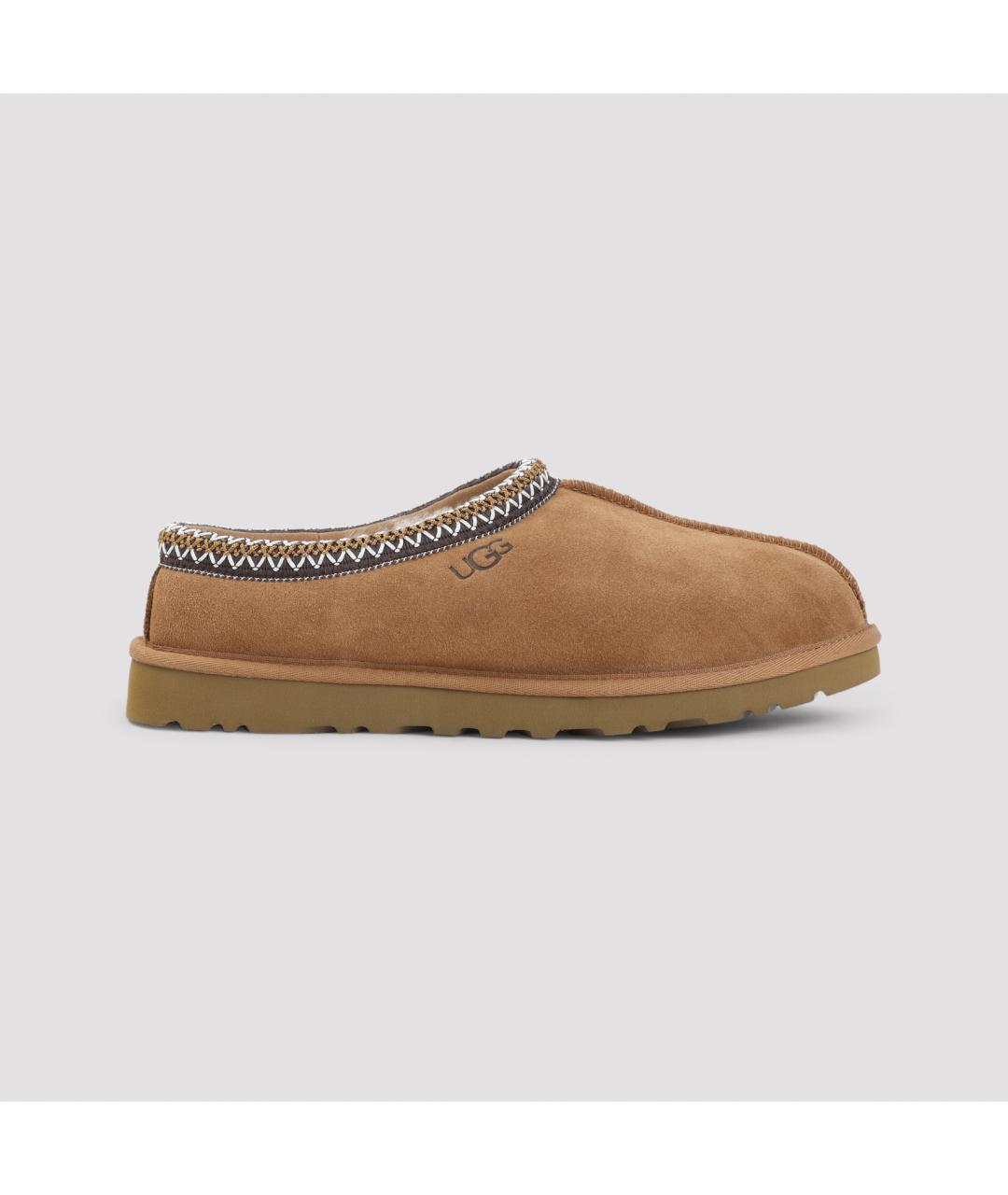 UGG AUSTRALIA Коричневые кожаные низкие ботинки, фото 3