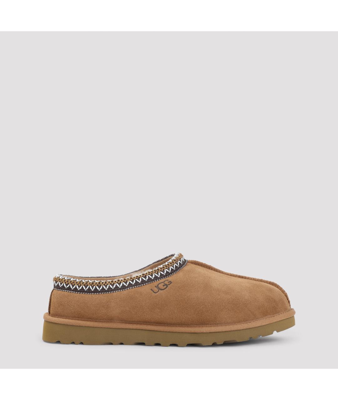 UGG AUSTRALIA Коричневые кожаные низкие ботинки, фото 2