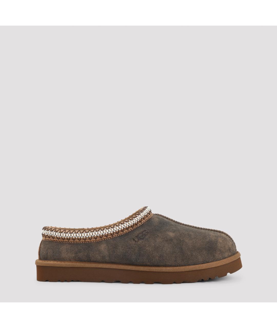 UGG AUSTRALIA Коричневые кожаные низкие ботинки, фото 2