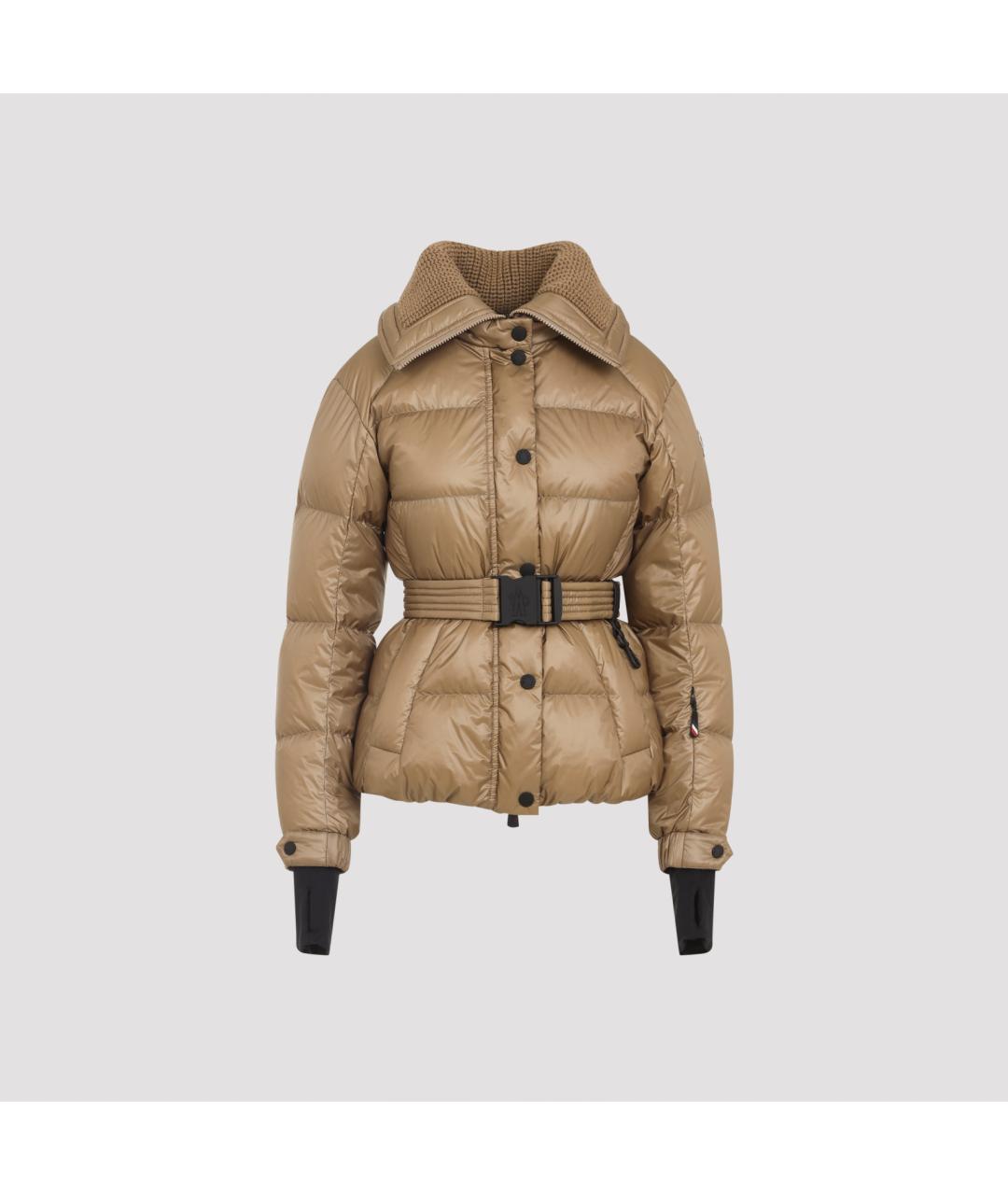 MONCLER GRENOBLE Бежевый полиамидовый пуховик, фото 7
