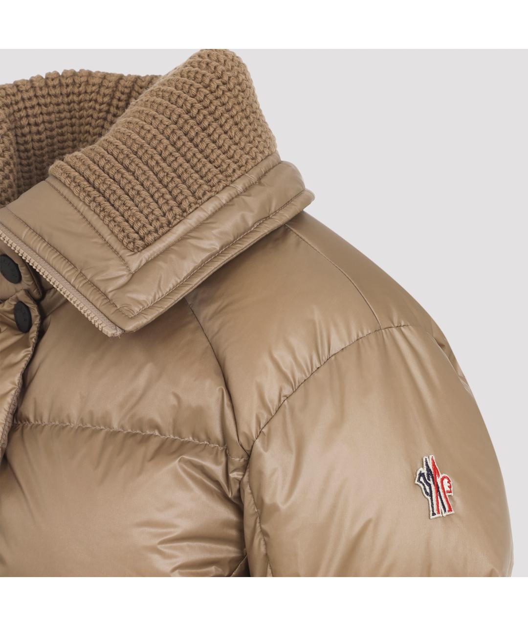 MONCLER GRENOBLE Бежевый полиамидовый пуховик, фото 6
