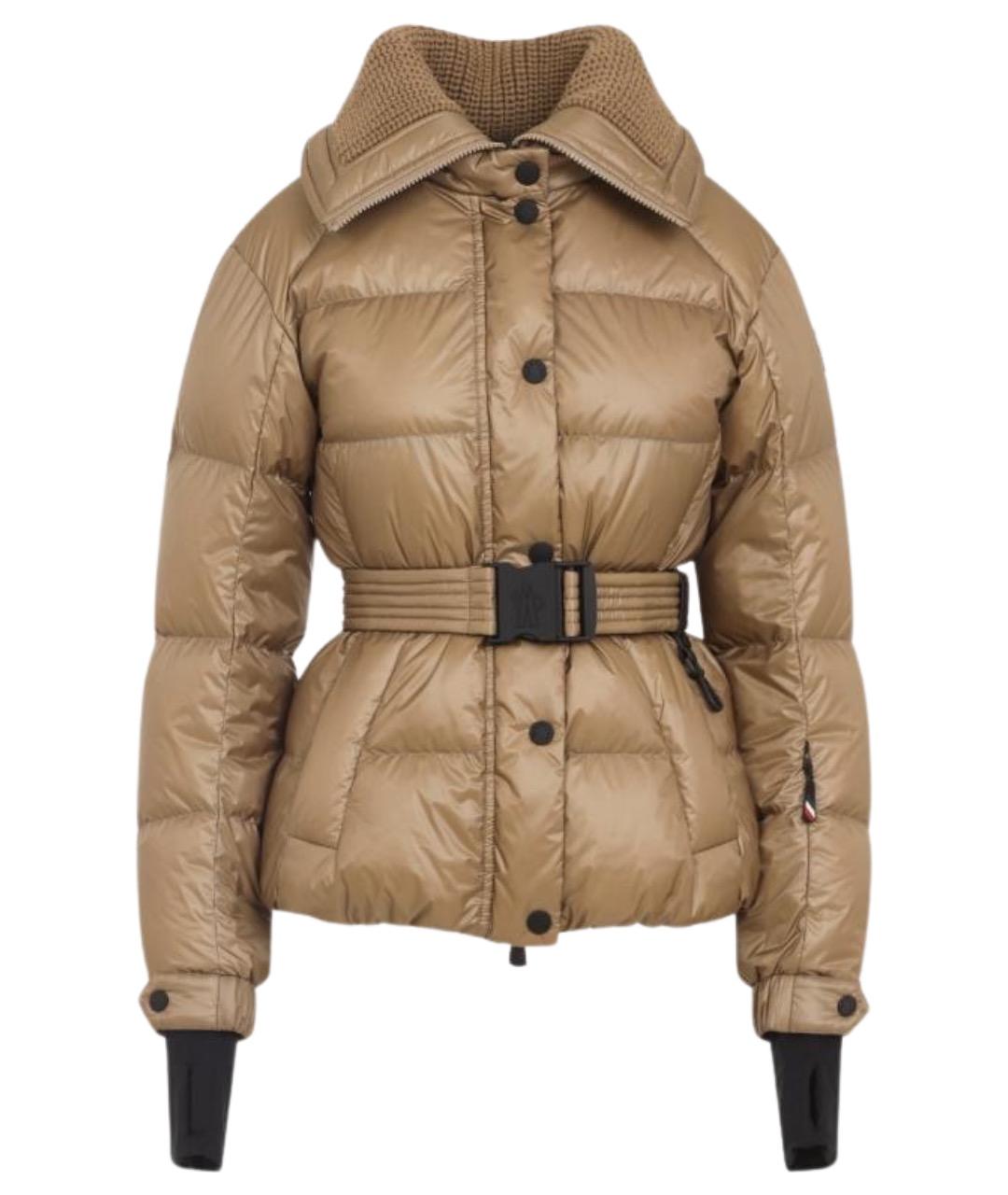 MONCLER GRENOBLE Бежевый полиамидовый пуховик, фото 1
