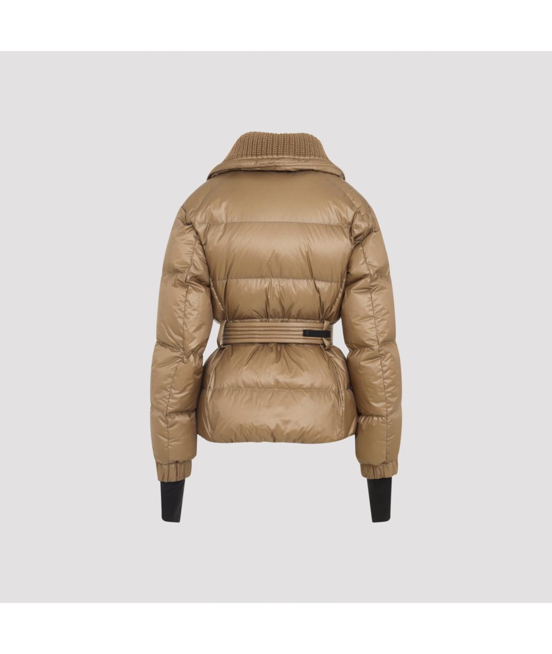 MONCLER GRENOBLE Бежевый полиамидовый пуховик, фото 4