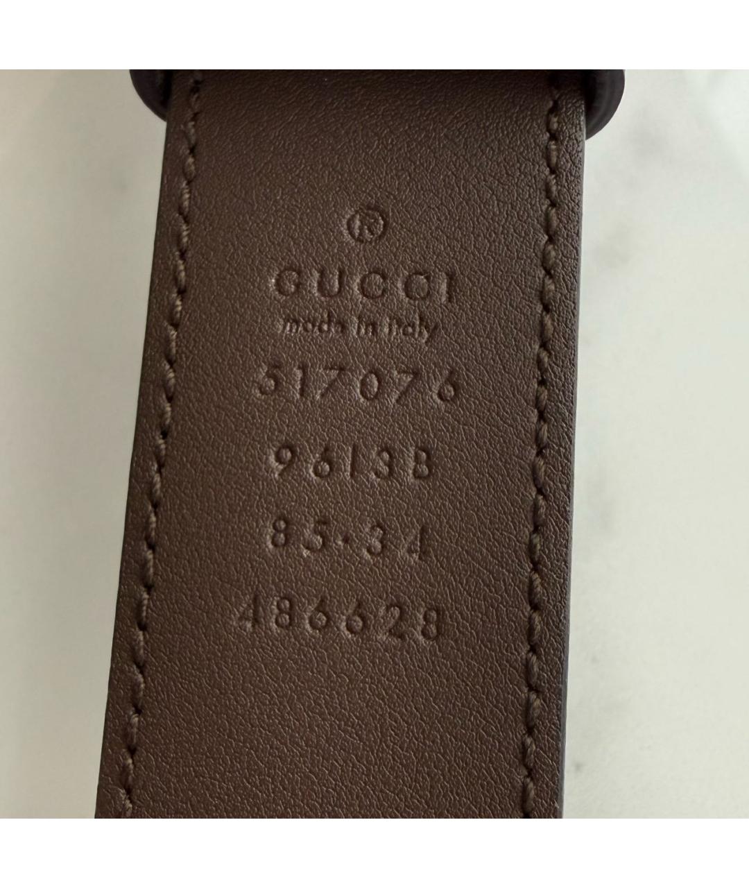 GUCCI Коричневая кожаная поясная сумка, фото 5