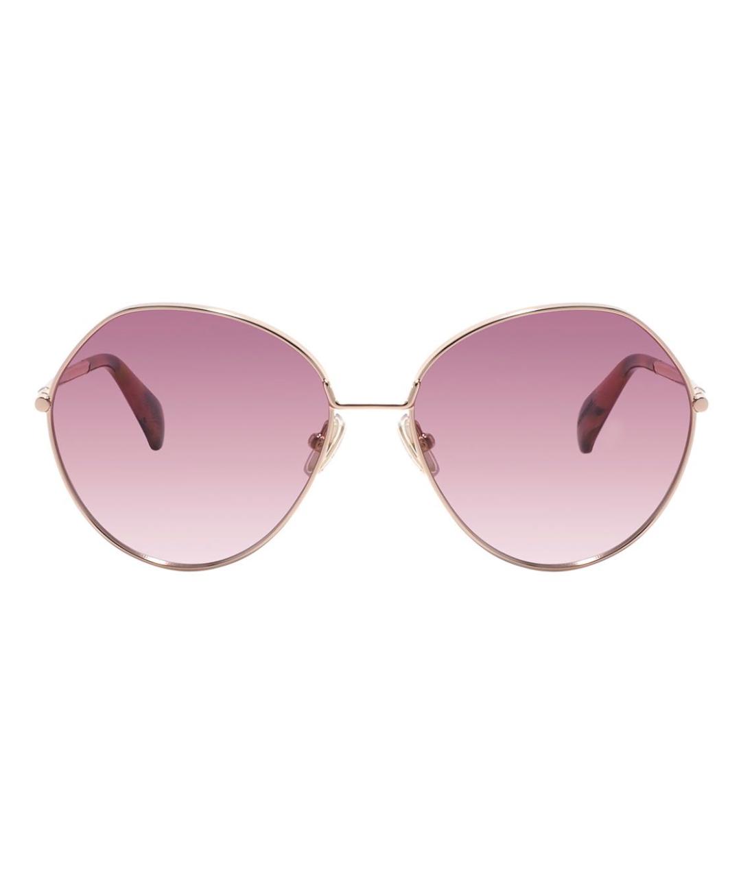 MAX MARA Розовые металлические солнцезащитные очки, фото 1
